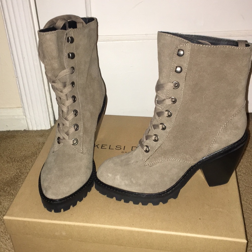 Kelsi Dagger Suede Lace up Booties